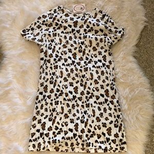 Cheetah print mini dress